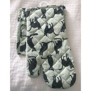 Cat Kitchen Oven Mitt Potholder Set Kitty Kitten Pet House Home Without a Cat